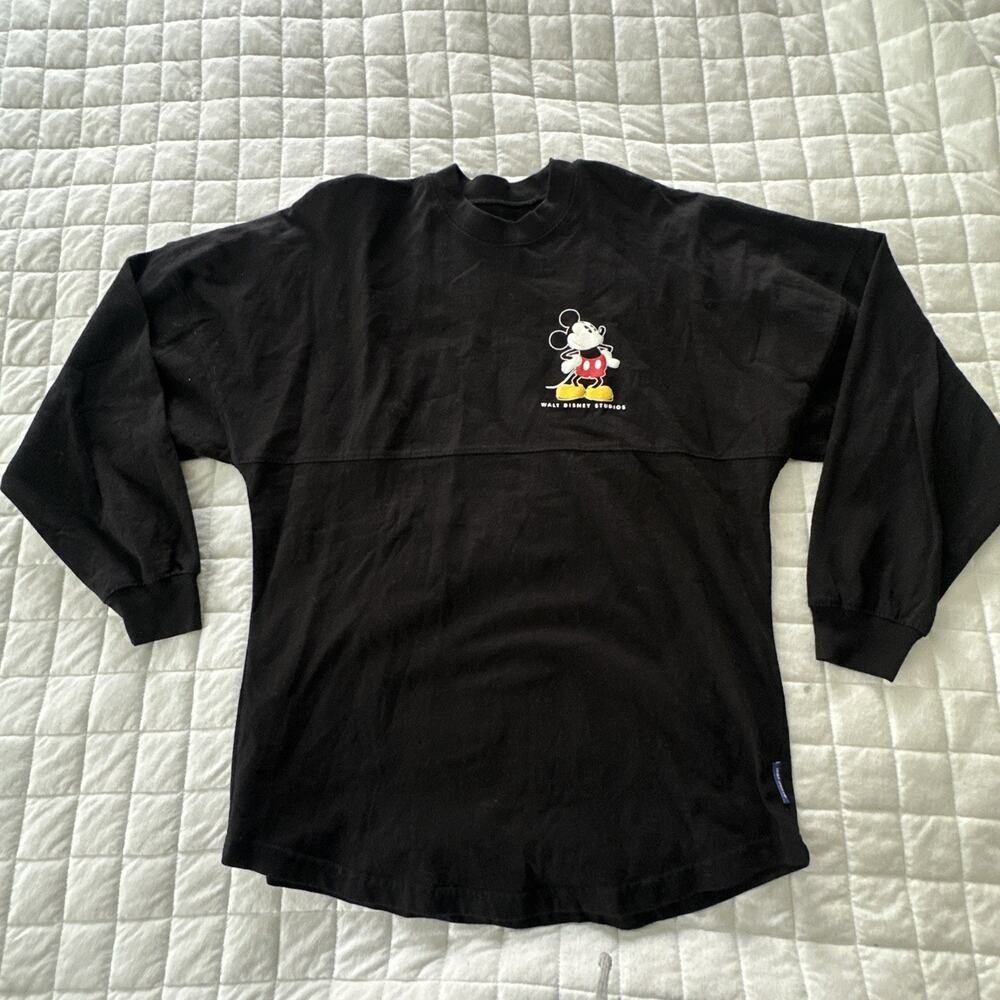 Disney Spirit Jersey Adult XS Black Walt Disney Studios Spellout Mickey Mouse - Picture 2 of 11